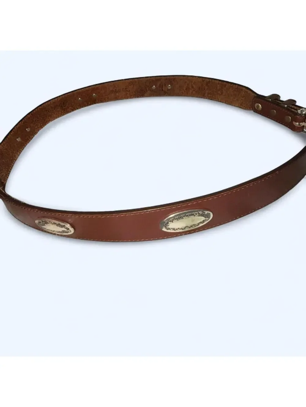 Brighton Men's Brown and Burgundy Belt